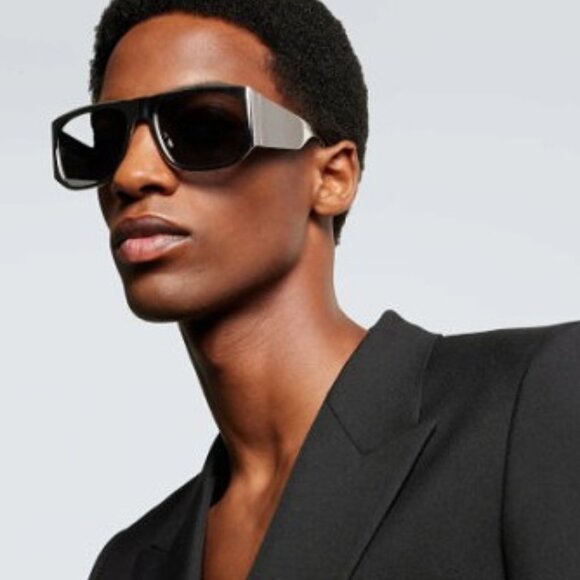 Saint Laurent SL636 002 Square Sunglasses - Silver/Grey Silver Mirror - Picture 3 of 11